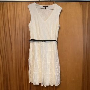 Fever white lace dress with belt